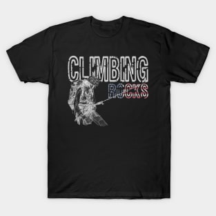 A Women Climbing Rocks T-Shirt